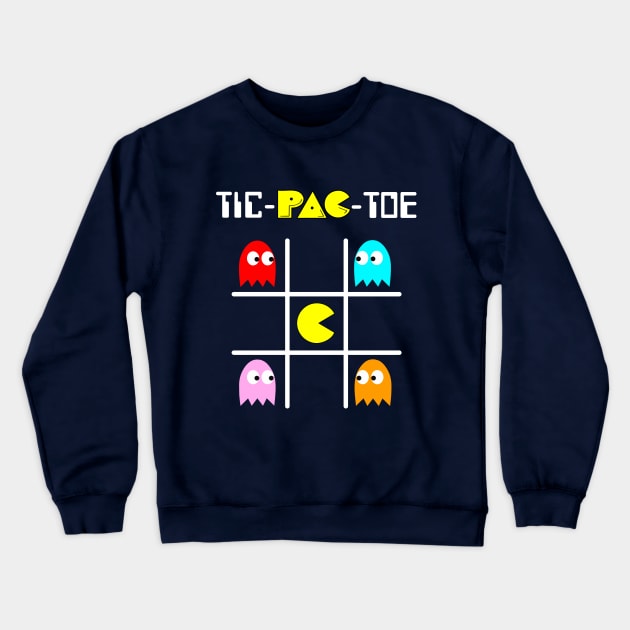 Tic-Pac-Toe Crewneck Sweatshirt by LegitHooligan